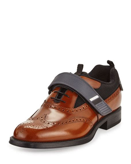 prada runway hybrid brogue sneaker|Prada Runway Hybrid Brogue Sneaker, Brown .